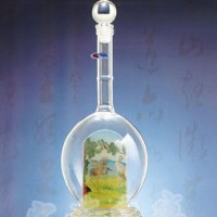 江西玻璃工艺酒瓶厂家/宏艺玻璃制品公司厂家订做空心造型酒瓶