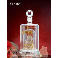 江西工艺玻璃酒瓶加工企业|宏艺玻璃制品厂家订做内画酒瓶
