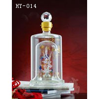浙江手工工艺酒瓶加工厂家-河间宏艺公司生产加工空心造型酒瓶