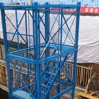 施工安全梯笼报价-「合新建材」香蕉式爬梯厂家@青海西宁